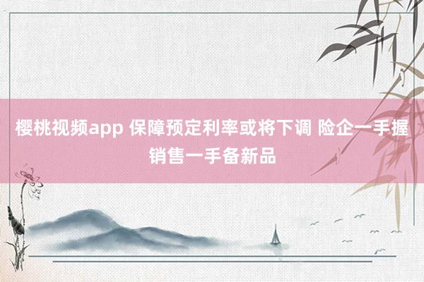 樱桃视频app 保障预定利率或将下调 险企一手握销售一手备新品